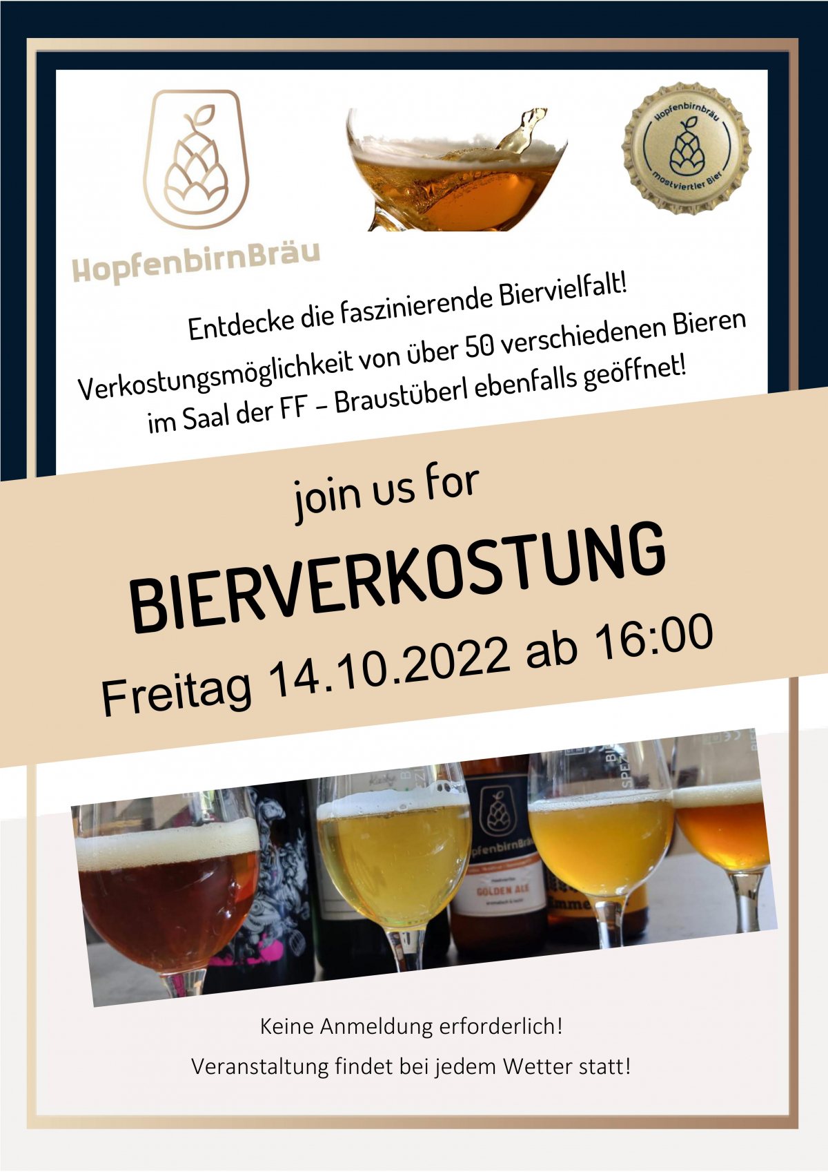 öffentliche Bierverkostung am 14.10.2022